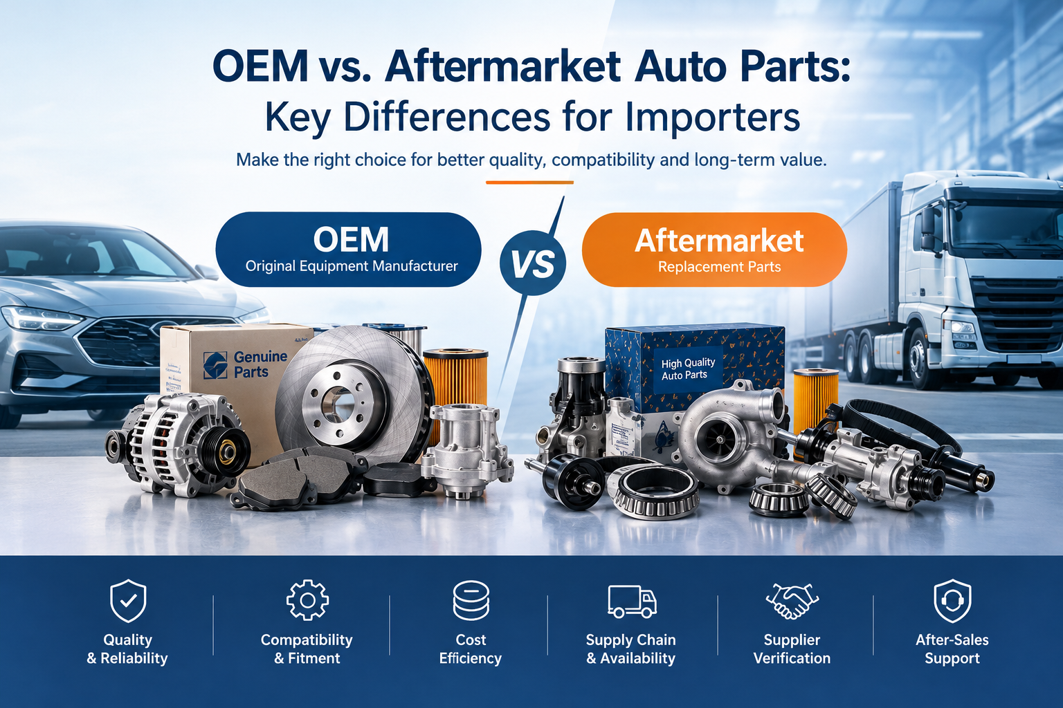 OEM vs. Aftermarket Auto Parts Key Differences for Importers